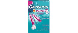 Gaviscon Duefet Frutos Vermelhos , 500 mg + 213 mg + 325 mg 12 Saqueta 10 ml Susp oral