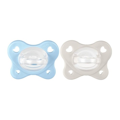 Chicco Chupeta Physio Dual Soft Azul 2-6M X2