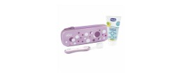 Chicco Conjunto Higiene Oral Lilás 6M+