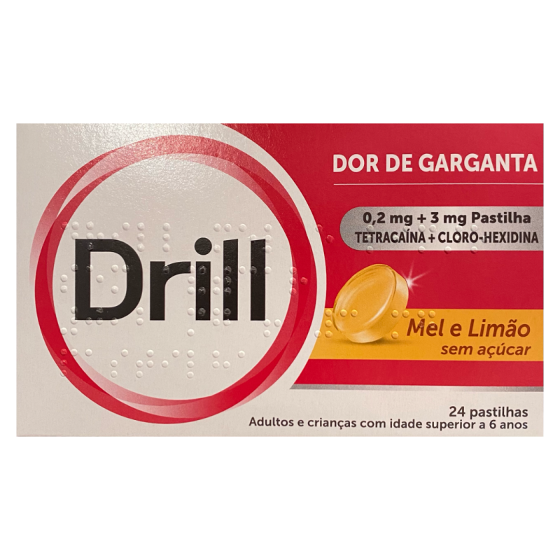 Drill Mel e Limão sem açúcar , 0.2 mg + 3 mg Blister 24 Unidade(s) Past
