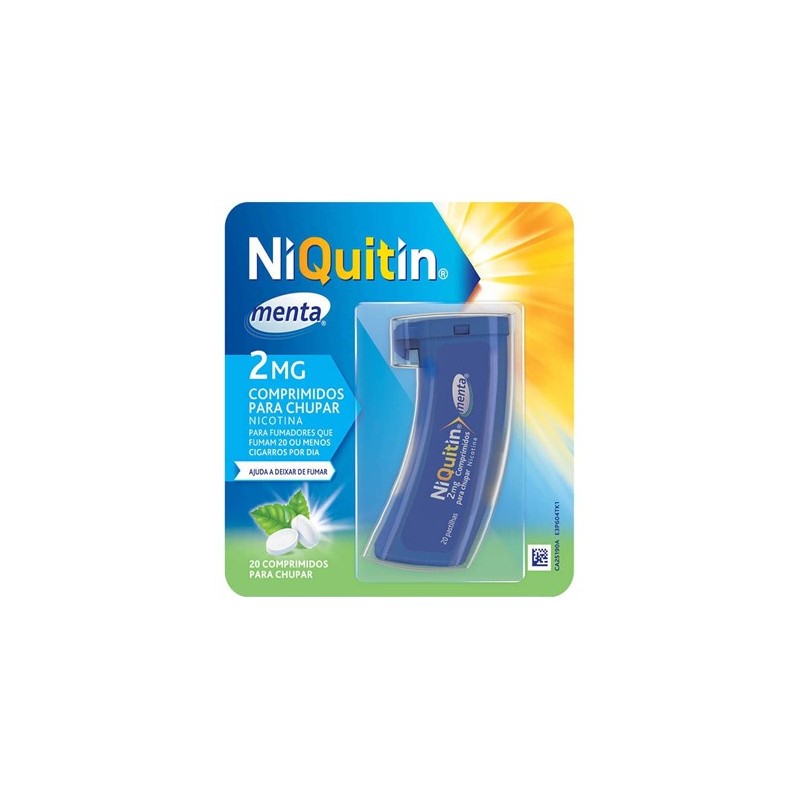 Niquitin Menta , 2 mg Recipiente multidose 20 Unidade(s) Comp chupar
