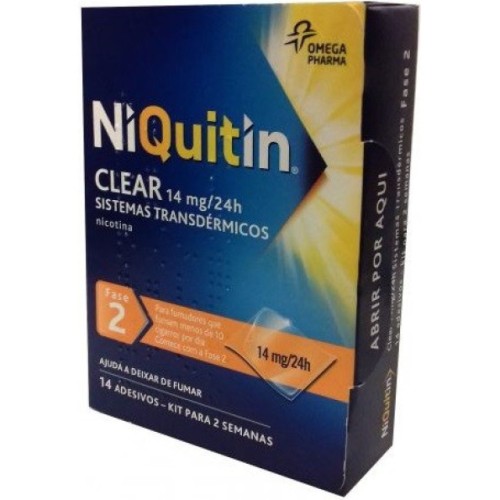 Niquitin Clear , 14 mg/24 h Saqueta 14 Unidade(s) Adesivo transder