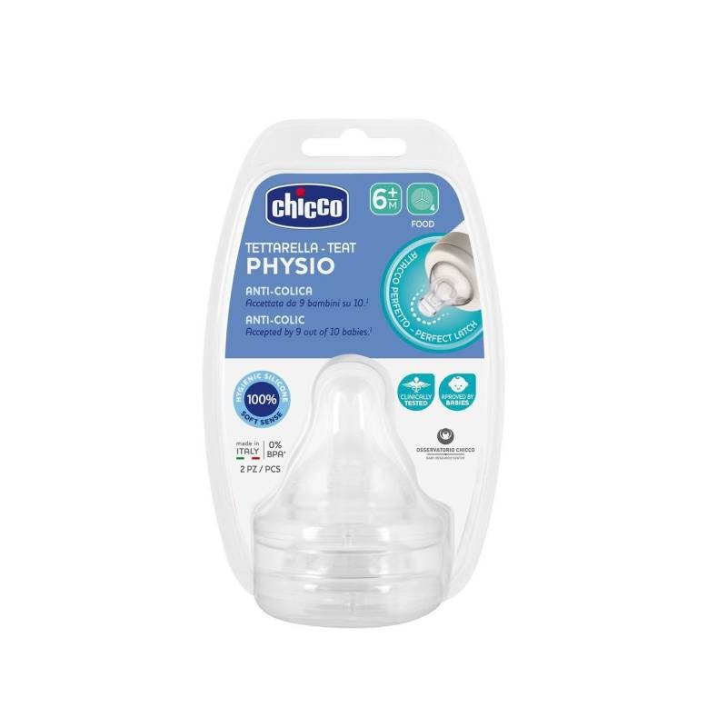 Chicco Tetina Perfect 5 Silicone 6M+ Papa X2
