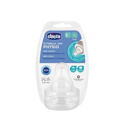 Chicco Tetina Perfect 5 Silicone 6M+ Papa X2
