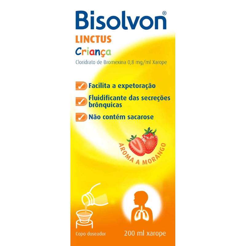 Bisolvon Linctus Criança, 0,8 mg/mL-200mL x 1 xar mL