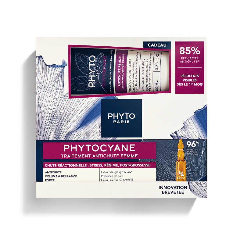 Phyto Pack Phytocyane Mulher Reacional 12 Ampolas + Champô 100ml