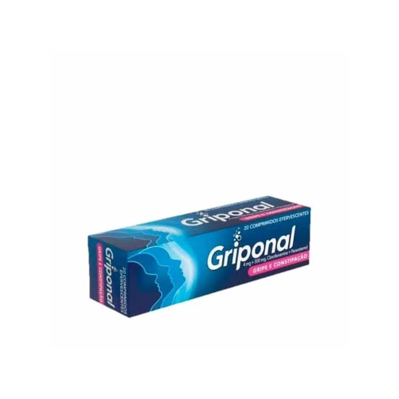 Griponal , 4 mg + 500 mg Recipiente para comprimidos 20 Unidade(s) Comp eferv
